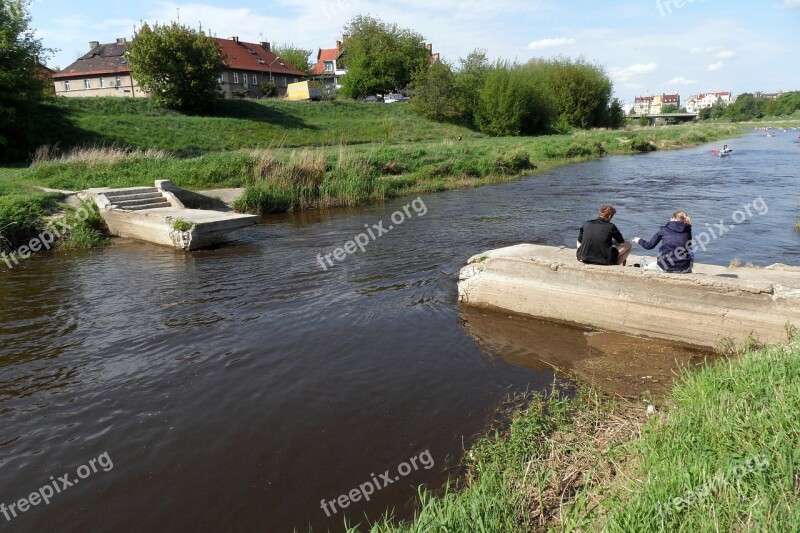 River Poznan Bridge Feelings People