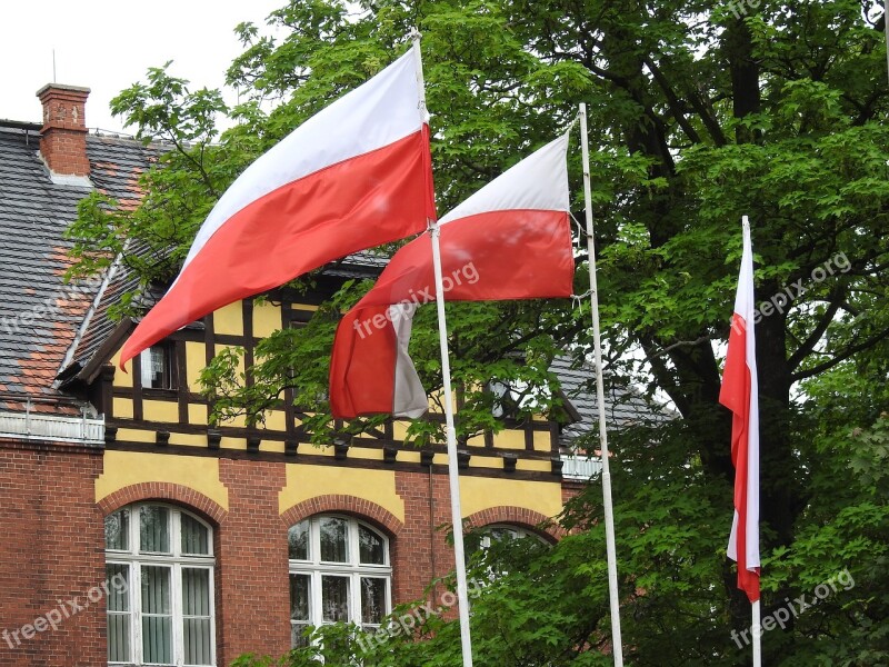 Flag Architecture At The Court Of Building City