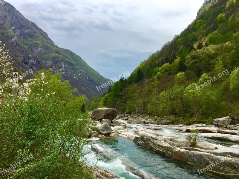 Nature Waters Landscape Mountain River