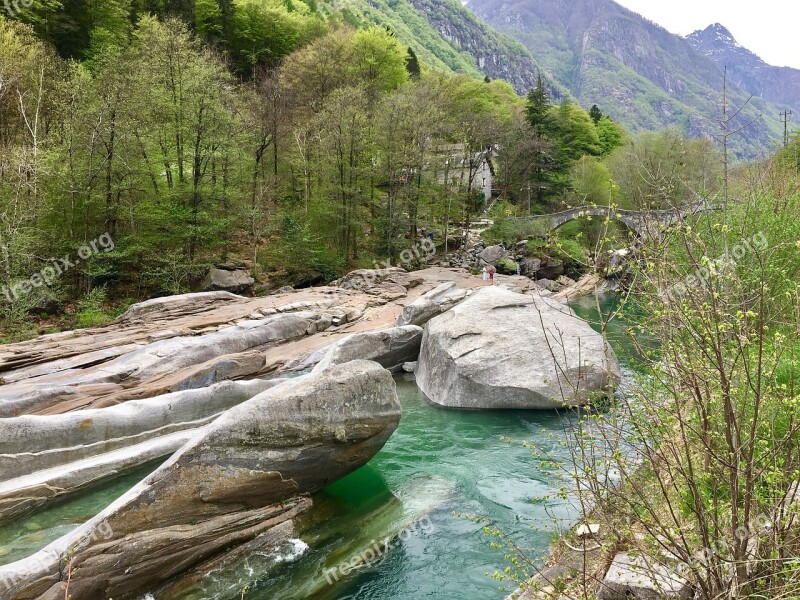 Nature Waters Landscape Mountain River