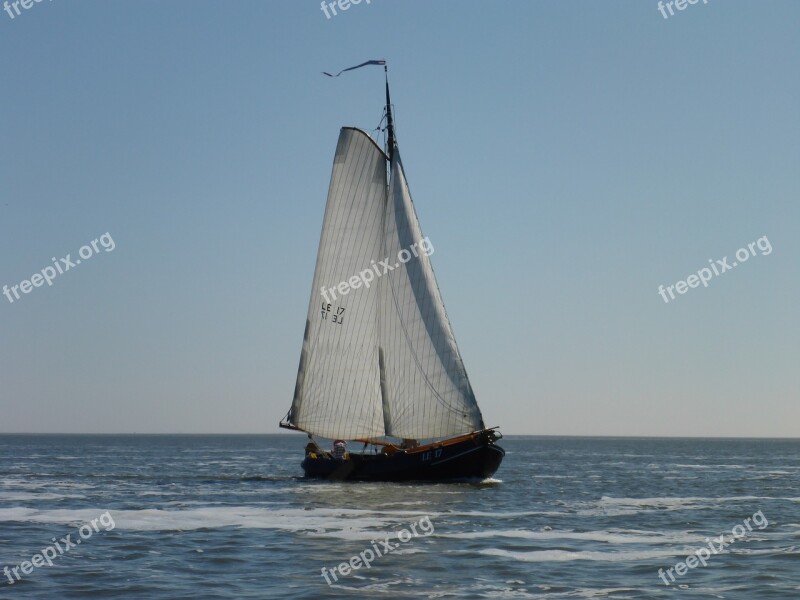 Body Of Water Sea Sailing Boat Craft Flat Bottom