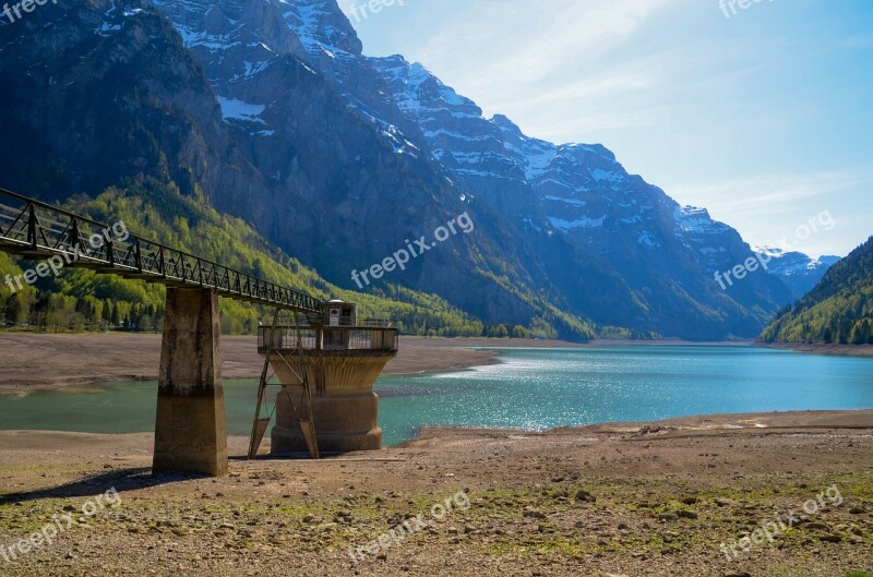 Lake Klöntal Dürrse Nature Waters Mountain