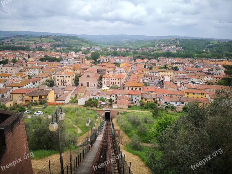 Architecture Panoramic Town City Hill