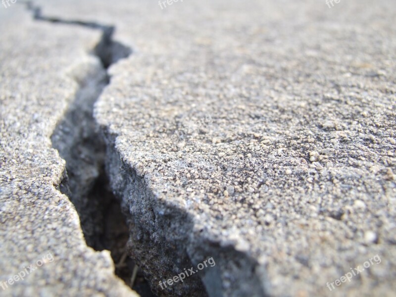 Crack Concrete Break Broken Cracked