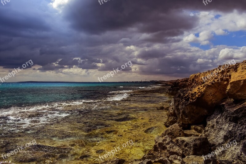 Sea Nature Sky Clouds Overcast