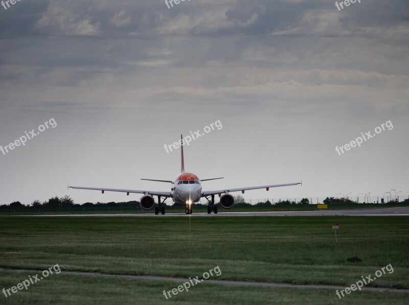 Transport Aircraft Airport Sky Before The Start Of