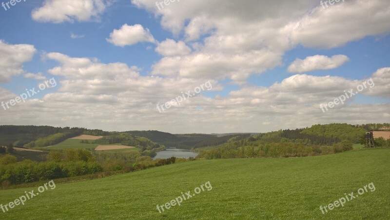 Panorama Nature Landscape Grass Sky