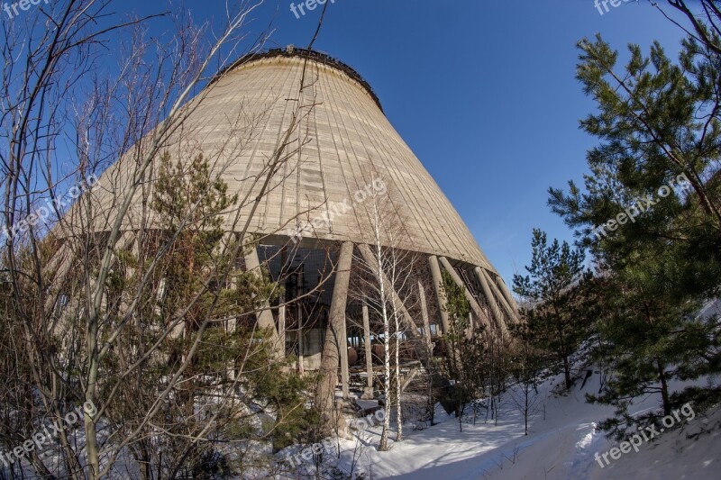 Cooling Tower Reactor Unfinished Snow Exclusion Zone