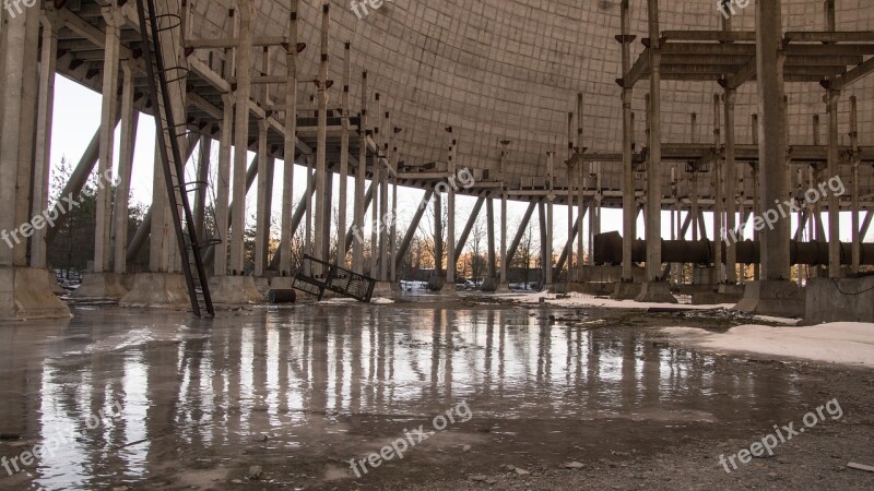 Cooling Tower Reactor Unfinished Snow Exclusion Zone