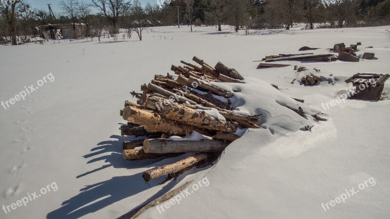 Wood Pile Snow Shadow Exclusion Zone