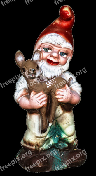 Dwarf Imp Garden Gnome Roe Deer Historically