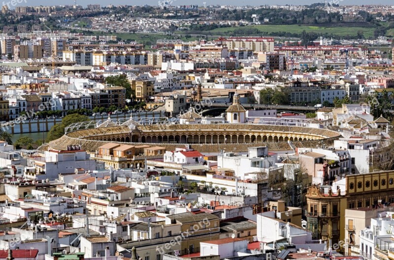 City Urban Landscape Panorama Panoramic Image Roof