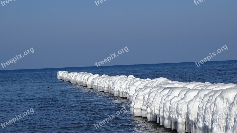 Monolithic Part Of The Waters Sea Nature No One The Baltic Sea