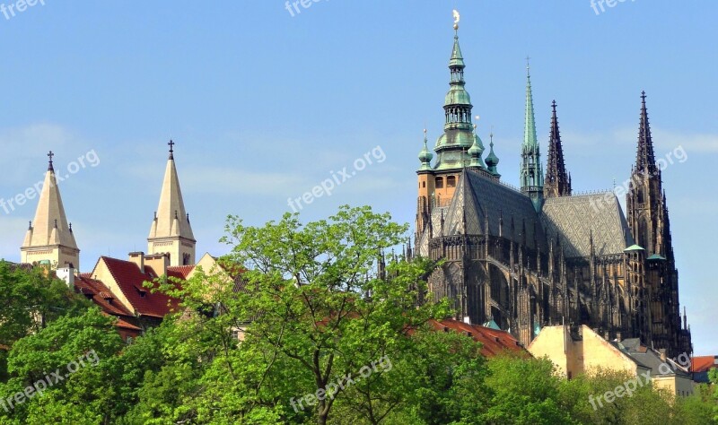 Prague Castle Czechia Cathedral Basilica Castle