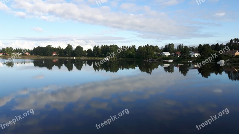 Reflection Lake Water Bodies Nature River