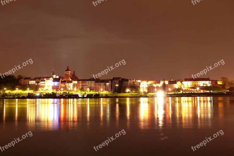 Monolithic Part Of The Waters Sunset River Wisla City