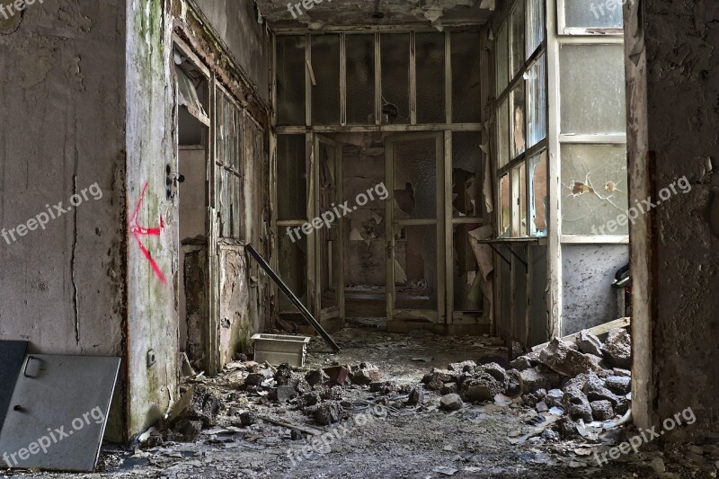 Door House Architecture Window Abandoned