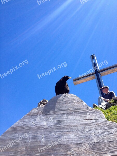 Sky Nature Mountain Jackdaw Cross