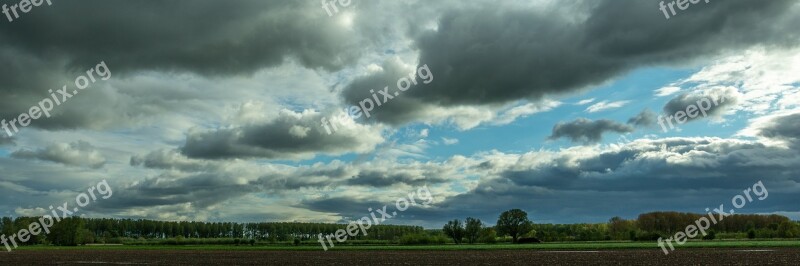 Nature Panoramic Landscape The Dome Of The Sky Summer