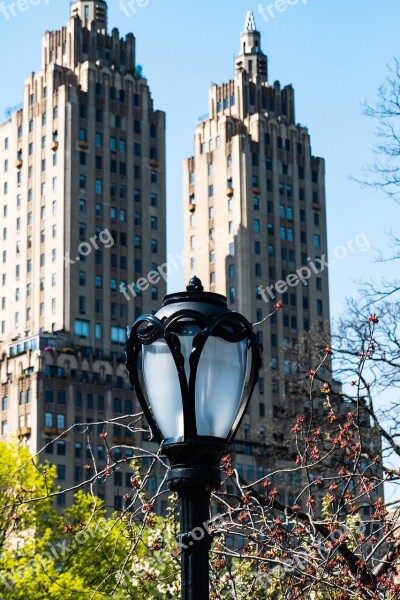 Street Lamp New York City Central Park Free Photos