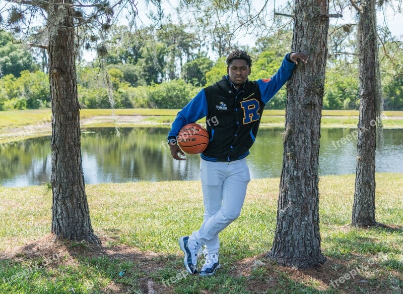 Young Man People Person Basketball Portrait