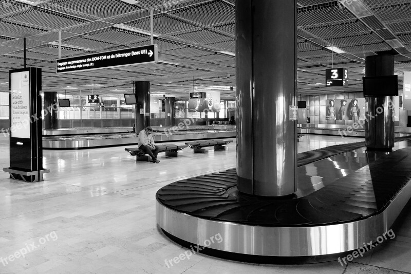 Airport Terminal Arrivals Luggage Conveyor Transportation