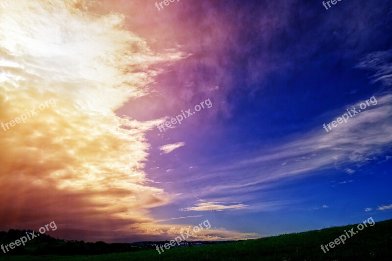 Sky Clouds Gwitter Clouds Thunderstorm Covered