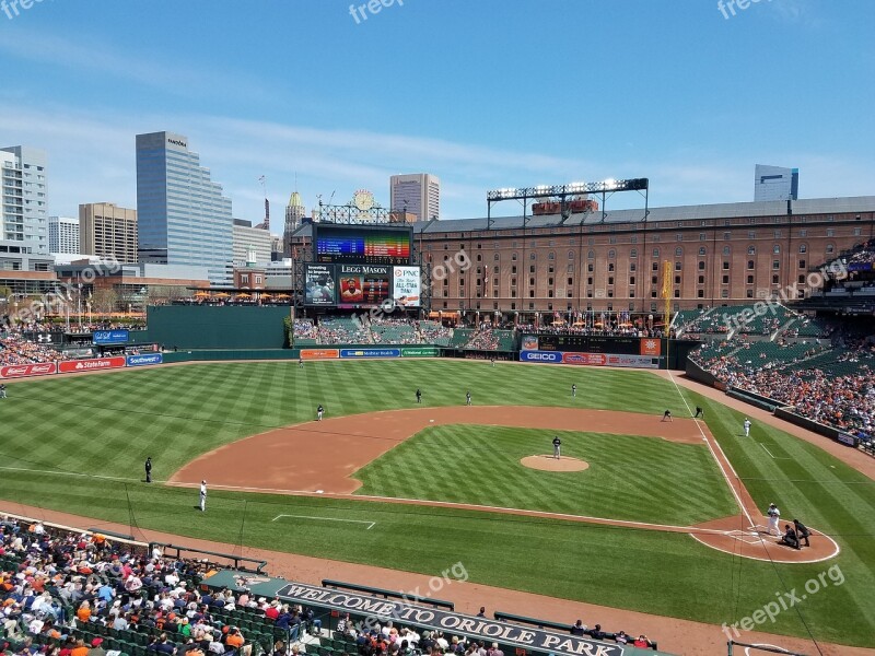 Baseball Horizontal Plane Stadium City Outdoors