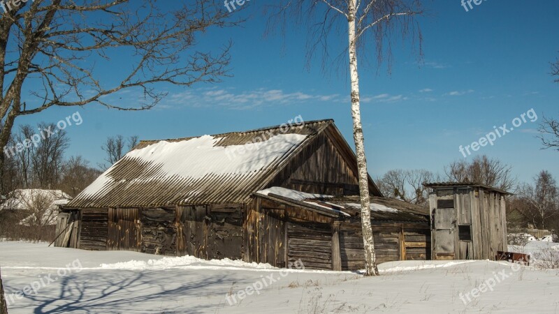 Village Snow Exclusion Zone Winter Nature