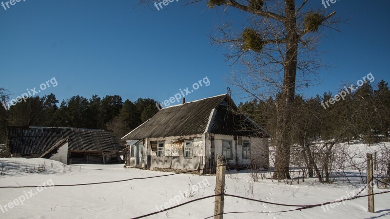 Village Snow Exclusion Zone Winter Nature