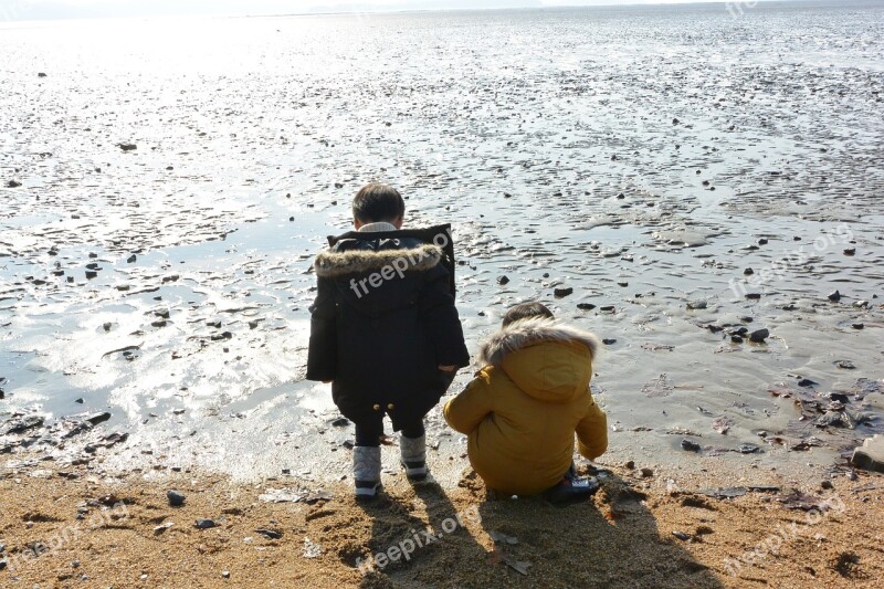 Beach Sea Sand Coast Children's