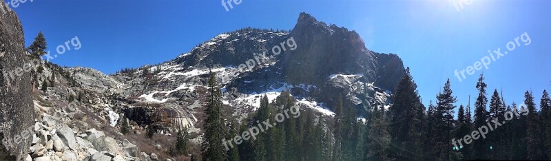 Panoramic Mountain Snow Nature Landscape