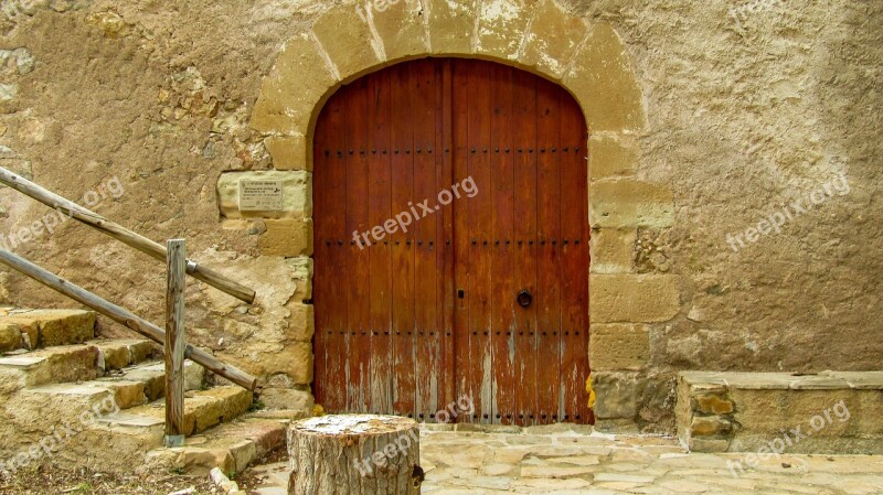 Prat De Comte Door Wall Stone Architecture