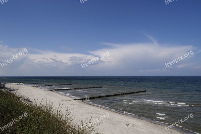 Waters Beach Buhne Groyne Breakwater Coastal Protection Nature