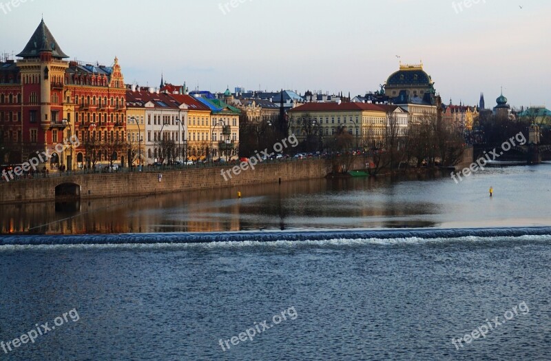 Quay Prague Czechia Embankment Theatre