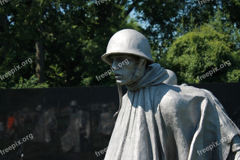 People Man Outdoors Adult Korean War Memorial