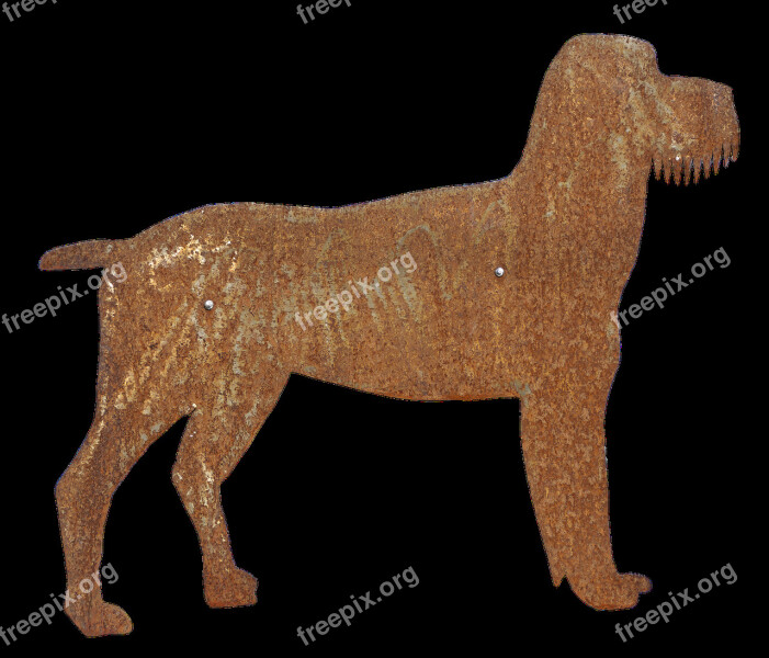 Dog Schnauzer Metal Figure Figure Decoration