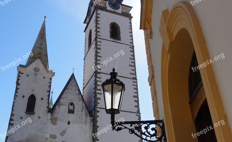 Church Lamp Czechia Street Architecture