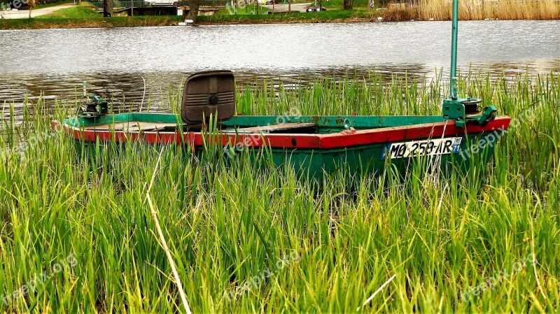 Nature Pond Fishing Water Boat