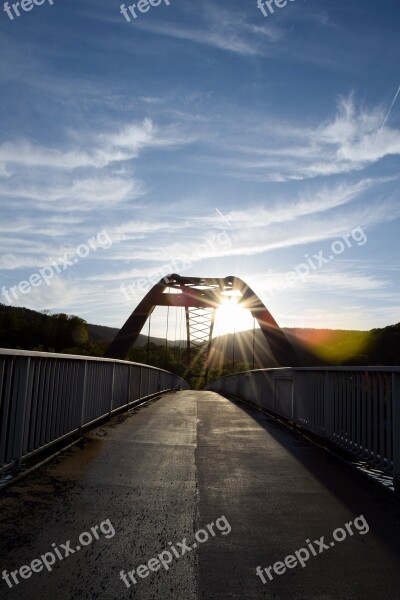 Bridge Sunset Arch Dusk Bridge Construction