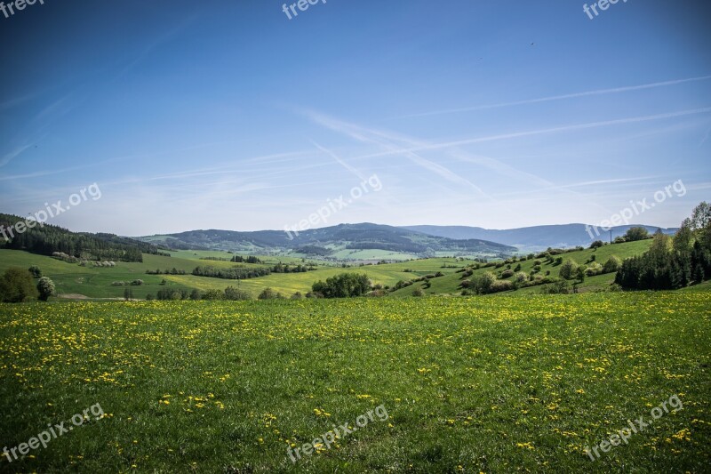 Landscape Meadows Sky Spring Landscape Free Photos