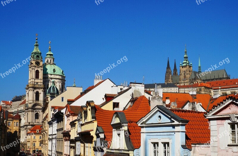 Panorama Prague Czechia Architecture Old