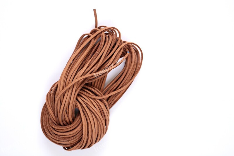 Leather Cord Skin Strip Cord Brown