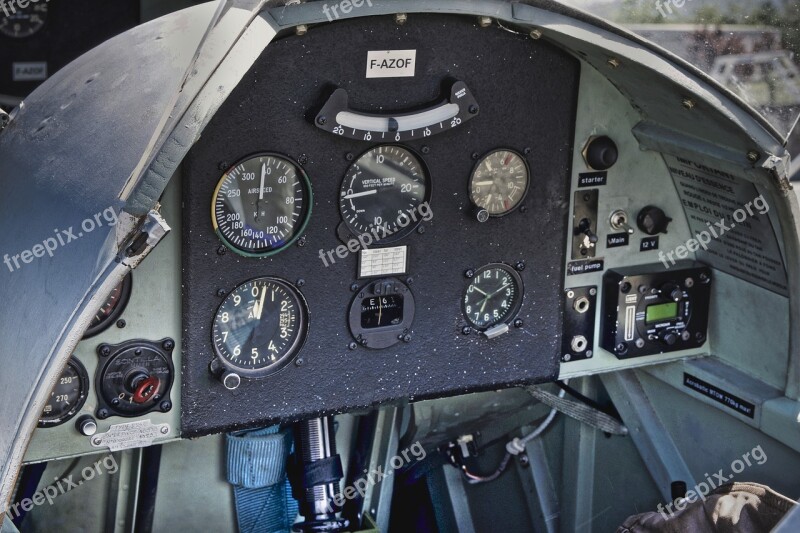 Flyer Cockpit Transport System Dashboard Oldtimer