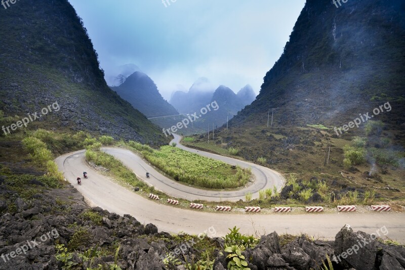 Vietnam Ha Giang Street Mountain Province