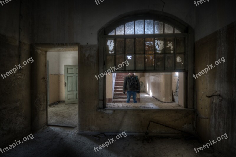 Door Doorway Window Entrance Abandoned