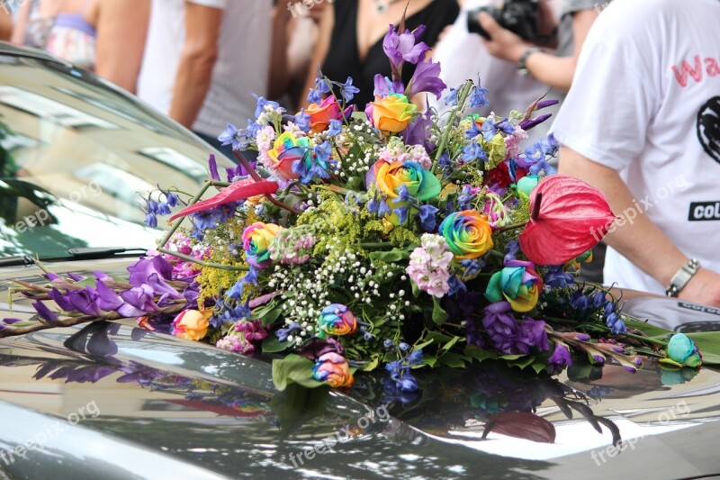 Flower Colorful Roses Bucke Wreath