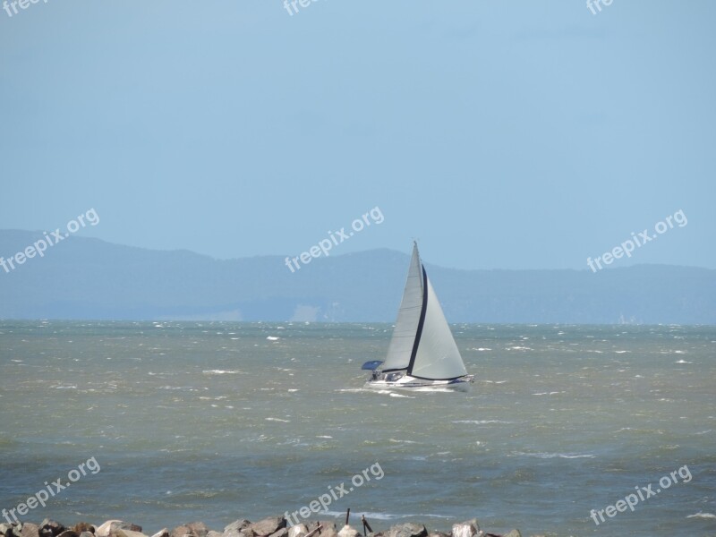 Water Sail Sea Sailboat Ocean