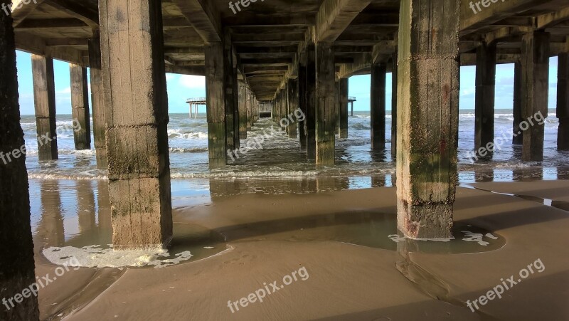 Blankenberge Pier Sea No Person Architecture