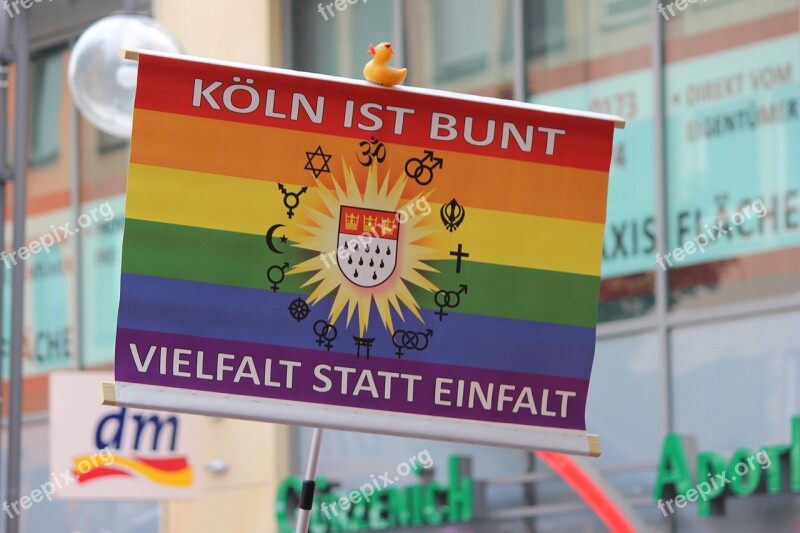 Shield Cologne Flag Colorful Csd Street Festival